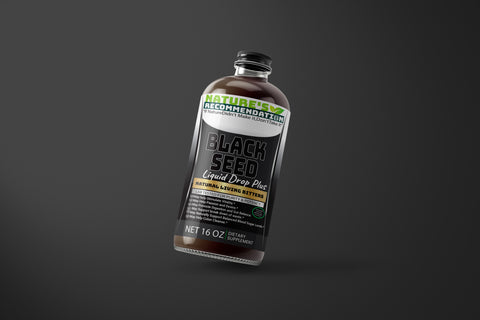 Black Seed Liquid Drop Plus Natural Living Bitters 16 w/ Alkalized spring water